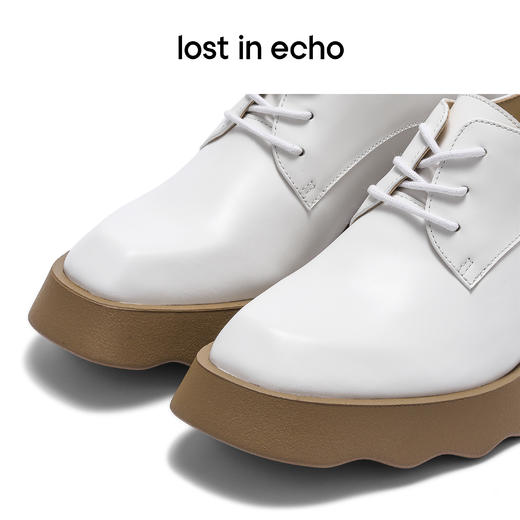 [捡漏价]lost in echo设计师款粗跟系带方圆头增高厚底德比鞋休闲百搭单鞋 商品图4