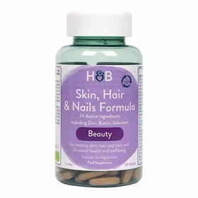 【同步英国专gui最新包装】英国H&B 90粒皮肤头发指甲营养素