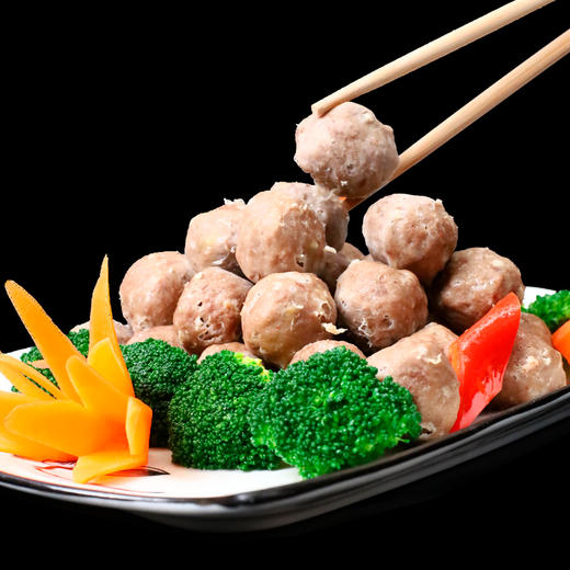 【只有一种肉】青海纯藏牦牛肉丸Q弹劲道涮火锅必配清真食品250克*4袋 （绿振）顺丰包邮 商品图1