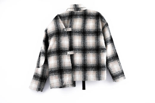 S14907813设计感潮流格纹呢料夹克 商品图3