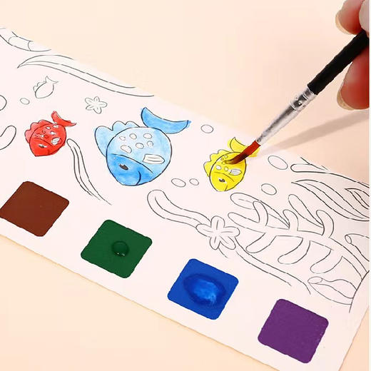 【应季好物】水彩涂色便签儿童水粉涂鸦绘画本 商品图1