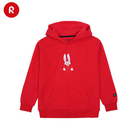 reima男女儿童大童卫衣新年款春夏可爱兔子印花套头连帽上衣