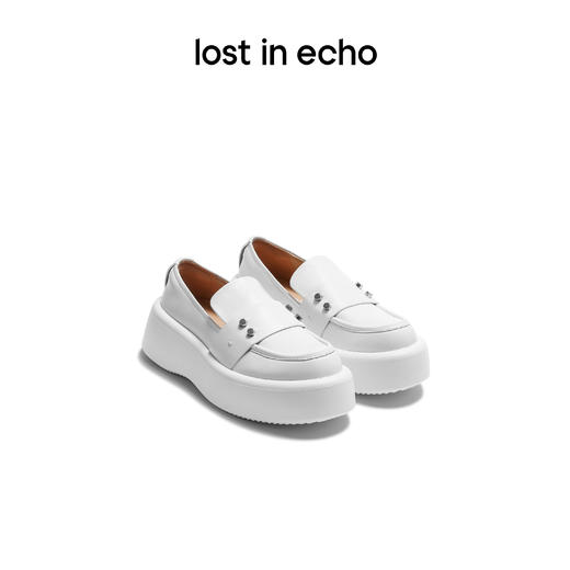 [捡漏价]lost in echo设计师品牌百搭厚底增高松糕鞋铆钉乐福鞋女鞋小皮鞋 商品图0