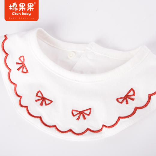 棉果果商场同款春季新品舒适柔软亲肤围领可拆卸女童水印印花对开连体衣M122722223040 商品图4