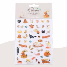 法国 Moulin Roty 茉兰若缇 巴黎女孩系列动物贴纸 	642557