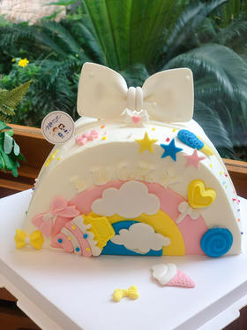 翻糖蝴蝶结奶油蛋糕 提前一天预定 下单前请仔细阅读商品详情