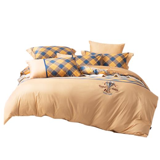 多喜爱 全棉新疆精梳棉刺绣工艺款简约时尚四件套 环球之旅/茹伊/fx 商品图7