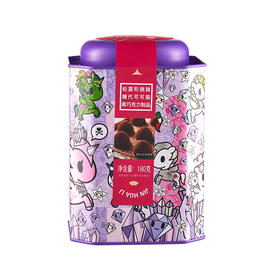 锦华礼巧克力罐装锦华松露形跳跳糖 黑巧克力180g