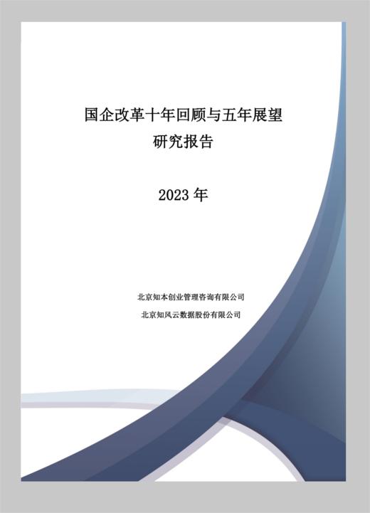 研究报告 《国企改革十年回顾与五年展望研究报告》 商品图0