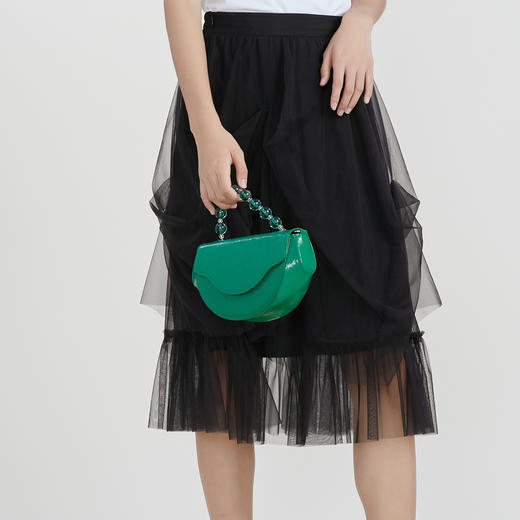 谜底2023春季新款猫爪包原创设计牛皮轻奢腋下通勤女包231MQ0411 商品图1