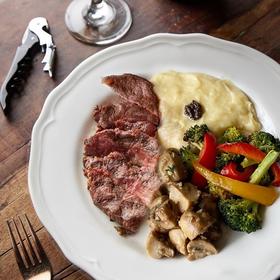 美国特选肋眼附土豆泥烤时蔬 USDA Choice Natural Angus Rib-Eye with Mashed Potato & Veggie