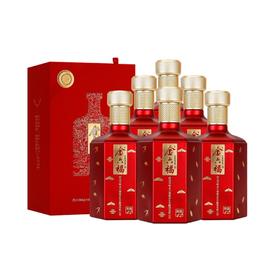 【整箱】金六福五粮酿造窖陈浓香型白酒50度500ml*6瓶（含手提袋）