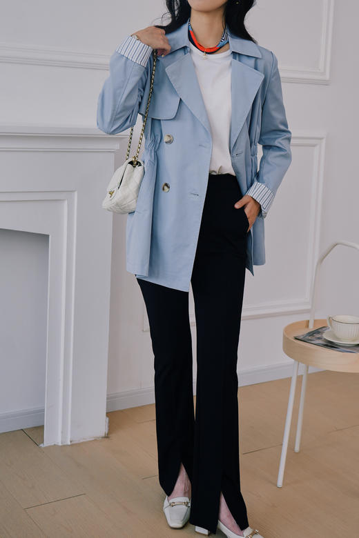 A锁骨磁扣脖套丝巾-颜色随机 商品图7