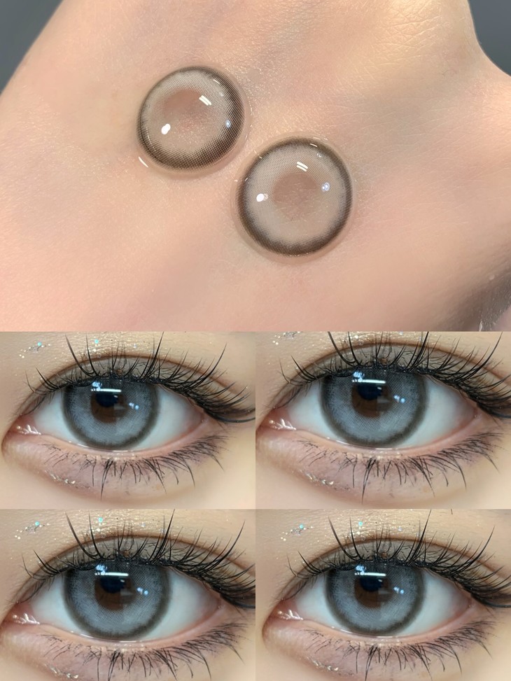 CLAIRECOLOR美瞳 年抛隐形眼镜 奶灰冻冻14.5mm 1副/2片-VVCON美瞳网9