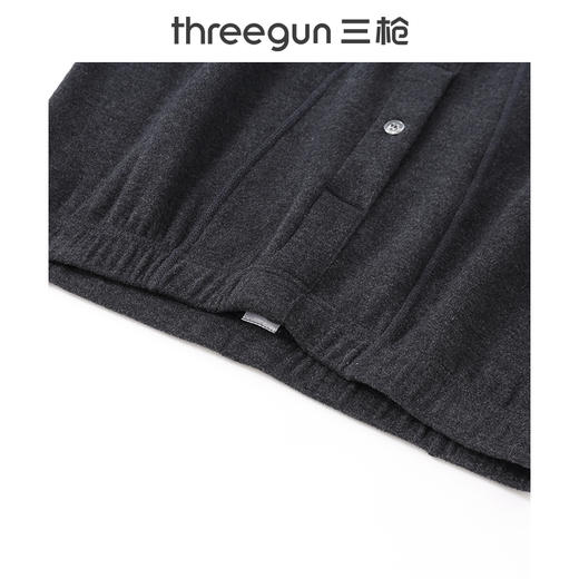 Threegun三枪 【双色羊毛蚕丝】暖绒圆领男士保暖内衣套装-23891D121 商品图7