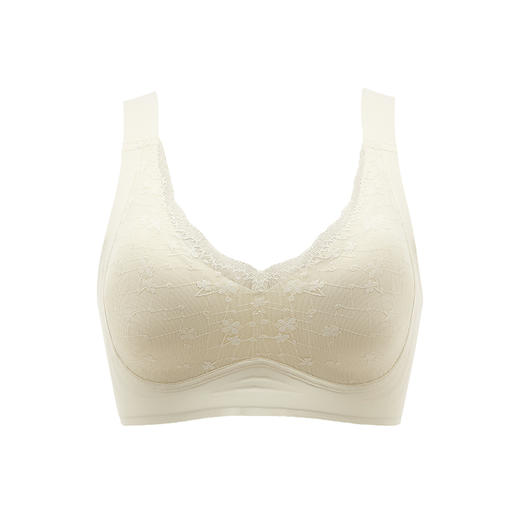 都市丽人Vbra内衣无尺码中厚3/4杯蕾丝文胸三排无钢圈LB368K 商品图4