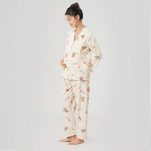 都市丽人梭织人棉薄长袖家居服睡衣LH3CA3 商品图1