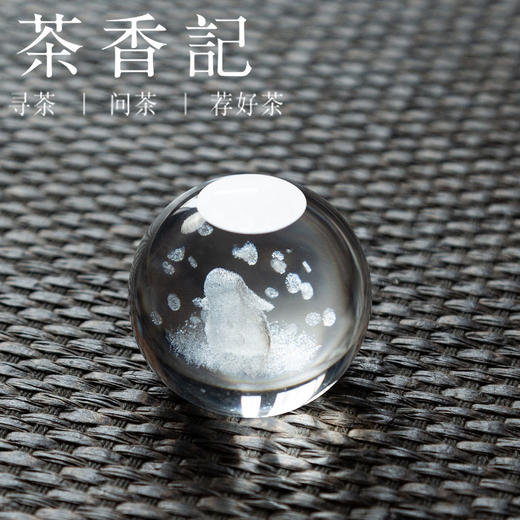 茶香记   水晶玻璃兔盖置  晶莹剔透  小巧精美  好搭好用  望月兔  金钱兔    商品图2