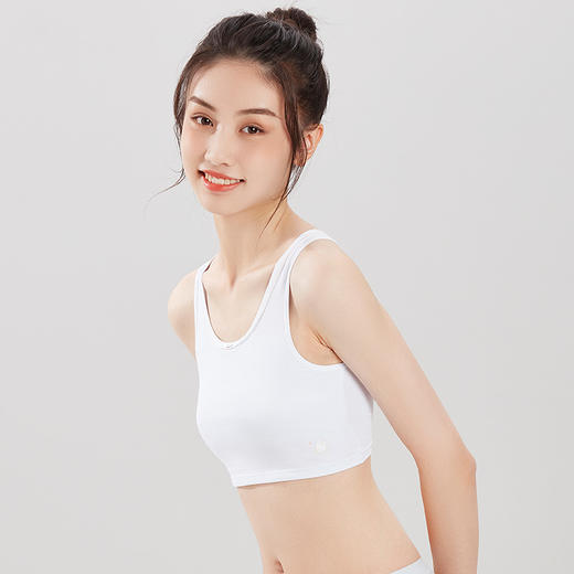都市丽人少女三步优选内衣无尺码超薄背心式棉质文胸无排扣无钢圈BB36C3 商品图1