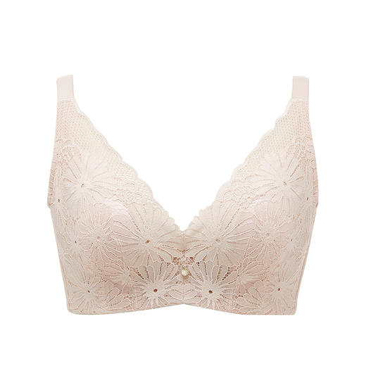 都市丽人完美包容内衣CD超薄3/4杯蕾丝文胸四排软钢圈LB33J1 商品图5