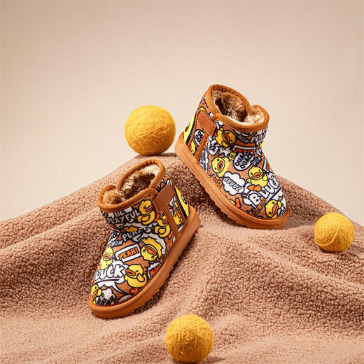 B.DUCK小黄鸭童鞋冬季棉鞋雪地靴26-37 B5315921 商品图4