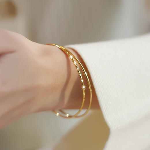 Winy999足银极简细环光面手镯送女友闺蜜节日生日礼物 商品图8