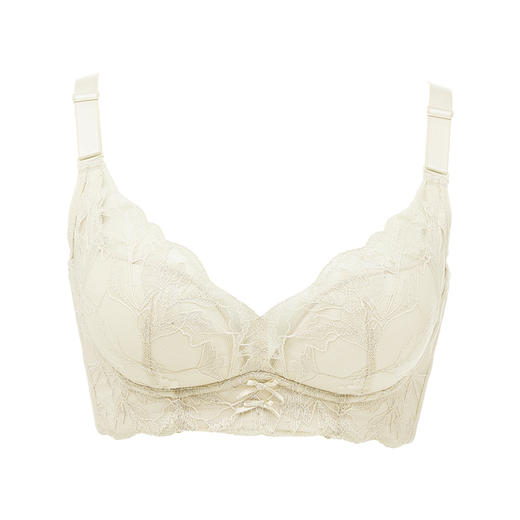 都市丽人舒软挺塑调整型内衣AB中厚3/4杯蕾丝塑身文胸四排无钢圈LJ34A8 商品图3