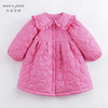 马克珍妮秋冬新款 女童花边大翻领夹棉外套 儿童棉服221588 商品缩略图2