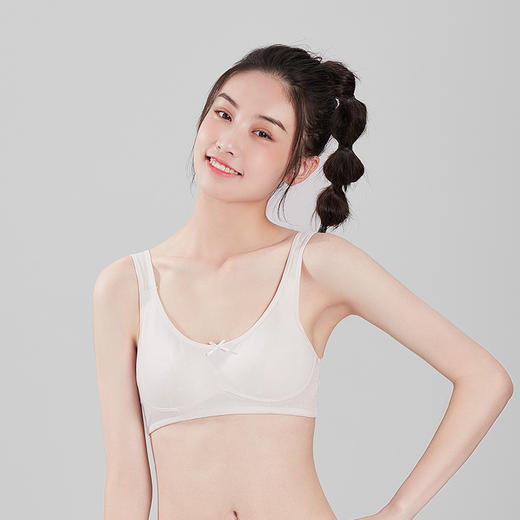 都市丽人少女三步优选内衣超薄3/4杯棉质文胸无排扣无钢圈BB36C4 商品图0