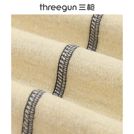 Threegun三枪 【双色羊毛蚕丝】暖绒圆领男士保暖内衣套装-23891D121 商品图6