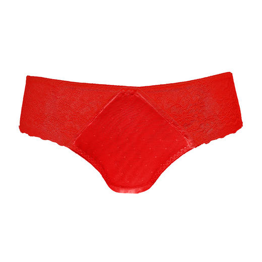 都市丽人薄透丝滑蕾丝女士内裤新年本命年红品YP32C8 商品图9
