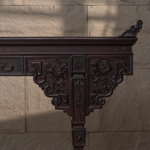 二十世纪 红木狮纹大翘头案 商品图3