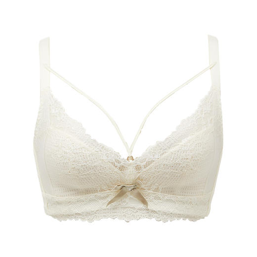 都市丽人WISECOOL常规内衣B杯超薄三角杯蕾丝文胸三排无钢圈LB32D5 商品图4