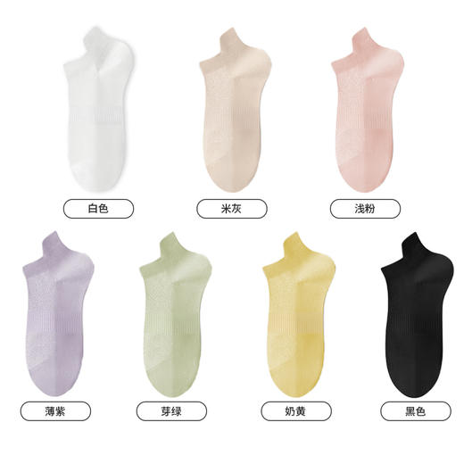 都市丽人简约系列高含棉袜子中厚短筒袜LC3DA4 商品图1