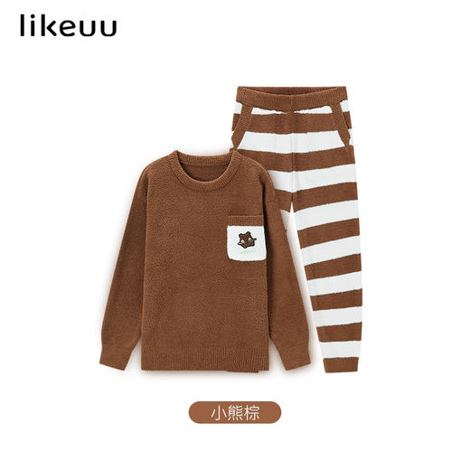 【u粉福利价】likeuu亲子儿童家居服半边绒男女童圆领睡衣珊瑚绒 商品图4