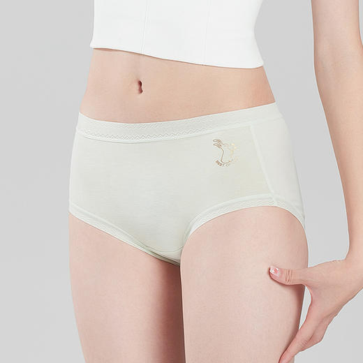 都市丽人基础系列高弹棉平角裤女士内裤新年本命年红品中腰平角裤LK35D1 商品图1