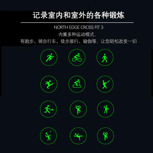 【血氧监测 精准定位 】CrossFit3户外智能手表 ds(NORTH EDGE) 商品图5