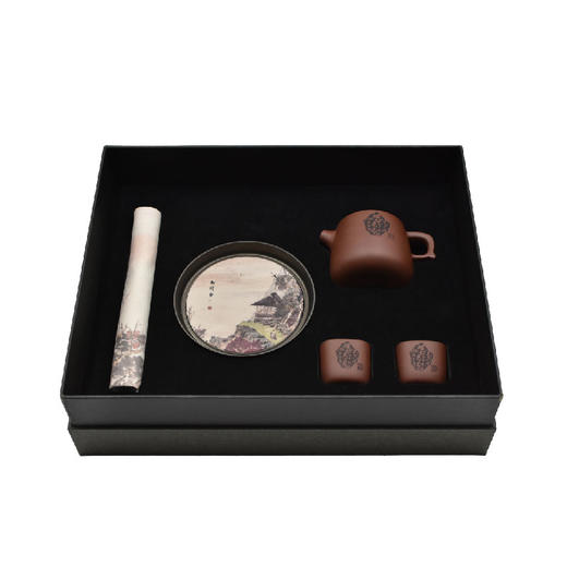 羽诗制造出品 知行方圆套装茶席茶盘紫砂茶具文创礼盒 商品图4