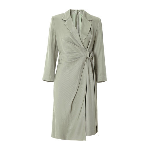 EITIE爱特爱春季新款气质时尚西装翻领收腰系带连衣裙6907615 商品图5