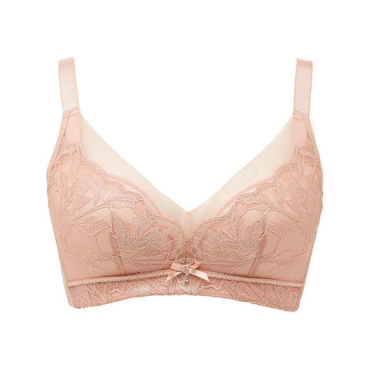 都市丽人舒软挺塑调整型内衣BC薄3/4杯蕾丝塑身文胸四排树脂胶圈LJ32A8 商品图3