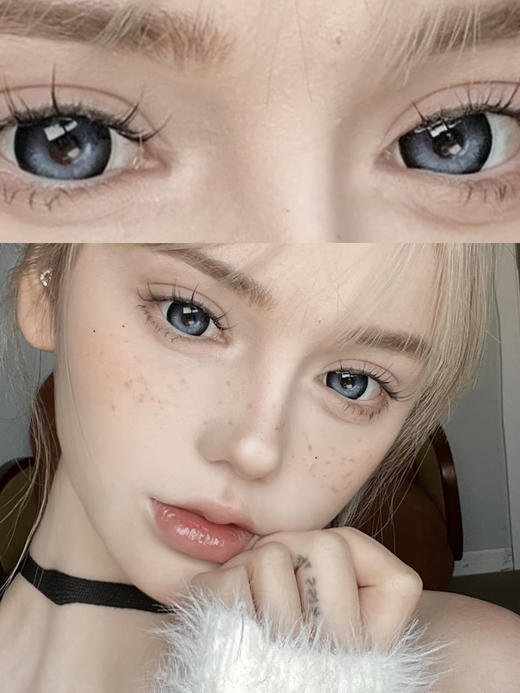 DorisCon 傲娇蓝莓 半年抛 2片 14.5mm 着色14.0mm 基弧8.6 含水38% 韩国进口 商品图1