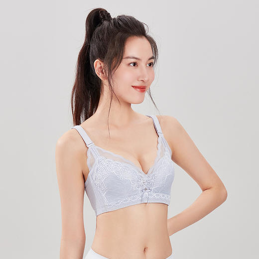都市丽人舒软挺塑调整型内衣A:加加厚B:中厚3/4杯蕾丝塑身文胸四排树脂胶圈LJ34A7 商品图1