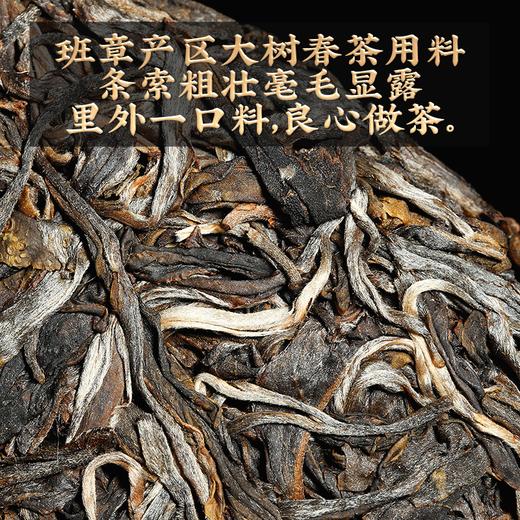 2023年生肖纪念饼《前兔似锦》布朗山春茶357克 商品图2