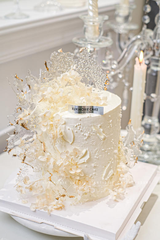 「白色永生花」艾素糖蛋糕 商品图3