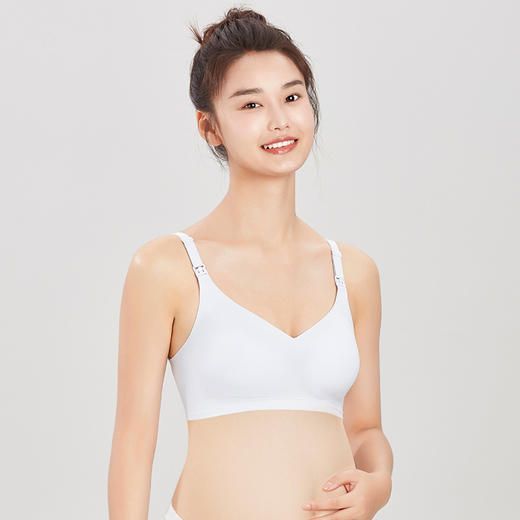 都市丽人快乐妈咪内衣无尺码薄3/4杯无缝面料文胸三排无钢圈YB32L3 商品图1
