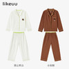 【u粉福利价】likeuu男女童好奇小熊艺术家开衫家居服套装2022新秋冬 商品缩略图4
