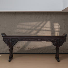 二十世纪 红木狮纹大翘头案