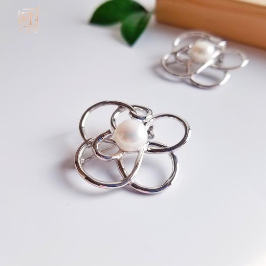 迎新年.十九年老店新装开业双庆福利 | 三生石“绽放”心中的花 珍珠多用胸针 商品图7