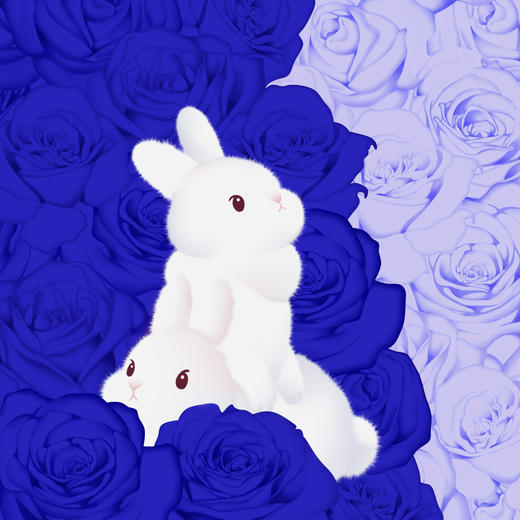 Darren Zhou版画《I love you too》蓝色妖姬-999版 商品图3