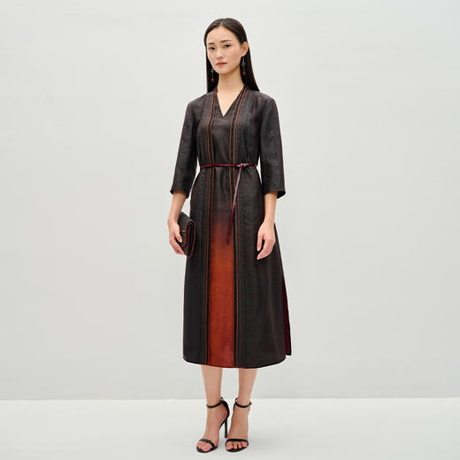 TANGY Collection/天意精品2023春季莨绸吊染连衣裙 商品图3